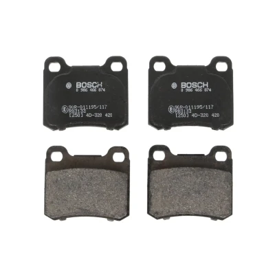 Abbildung von BOSCH 0 986 466 874 Bremsbelagsatz Low Metallic mit Anti Quietsch Blech, Montageanleitung MERCEDES BENZ: 190