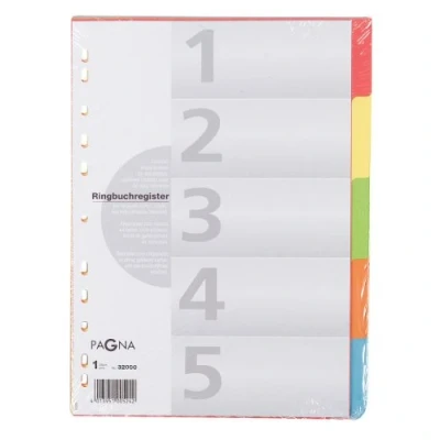 Abbildung von Pagna 32000 20 Register 5 teilig, farbig mit Deckblatt