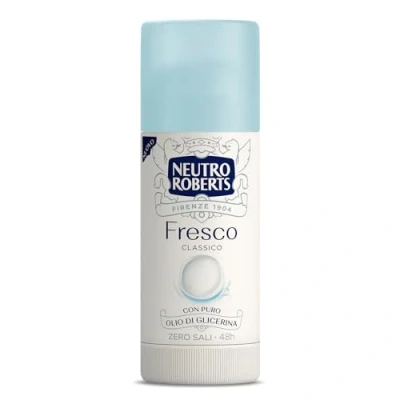 Abbildung von Neutro Roberts, Deodorant Stick Fresco, Zero Aluminiumsalze, keine Flecken, mit reinem Glycerinöl, für Damen und Herren, dermatologisch getestet, Format 40 ml, 48h
