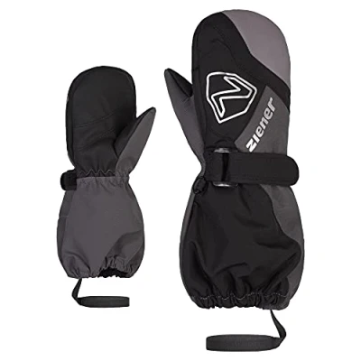 Abbildung von Ziener Unisex Baby Laurus Ski Fäustlinge/Winter wasserdicht, Lange Stulpe, reflektierend, Black.Magnet, 128cm
