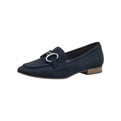 Abbildung von Tamaris COMFORT Damen Slipper aus Leder mit Blockabsatz, Blau (Navy), 44 EU
