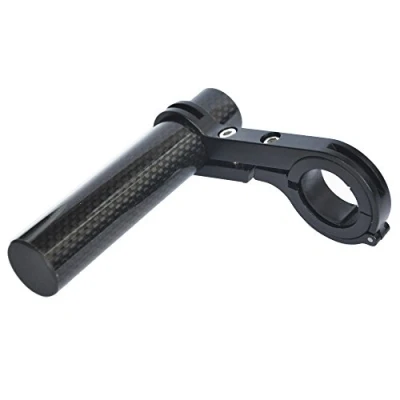 Abbildung von Upanbike Fahrrad Taschenlampe Halter Karbonfaser Lenker Zubehör Extender Halterung für Licht, Tacho, Sport Kamera oder Smartphones, Black 10cm Single Clamp, 3.9 inch(One Clamp)