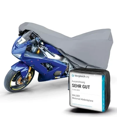 Abbildung von WALSER 41089 Motorradabdeckung M 95 215 Allwetter, wasserdicht, Außenbereich, Innenbereich