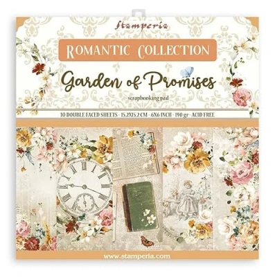 Abbildung von Stamperia SBBL110 Scrapbooking Pad 10 Sheets cm 30,5x30,5 (12&quot;x12&quot;) Garden of Promises, Paper, White, One Size