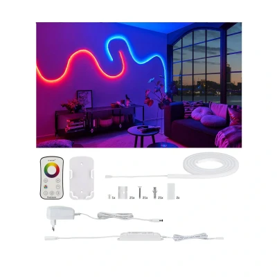 Abbildung von Paulmann LED Streifen »MaxLED Flow Basisset 1,5m RGB 13,5W«, inkl. Funk Fernbedienung