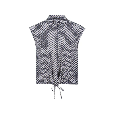 Abbildung von zero MIT Druck Hemdbluse, Damen, Größe: 34, Bluecream