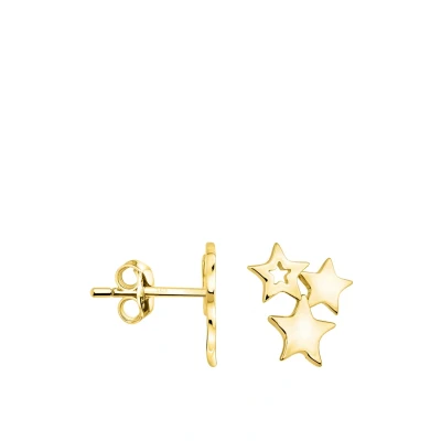 Abbildung von SOFIA MILANI Damen Ohrringe 925 Silber vergoldet/golden Stern Ohrstecker E2551