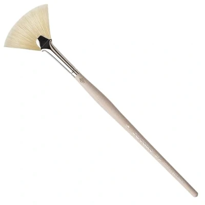 Abbildung von Da Vinci MASKEN FÄCHERPINSEL für Gesichtsmasken, Enzympeeling, Fruchsäurepeeling , Kunstfaser Gr.5 Handmade in Germany 1 Stück