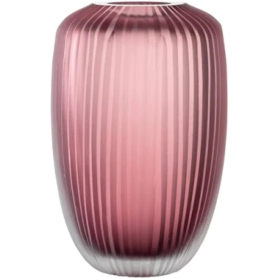Abbildung von Leonardo Bellagio Blumenvase Farbige Vase aus hochwertigem Glas mit Relief außen Handarbeit Höhe 16 cm, Durchmesser 10 cm Berry, 036446