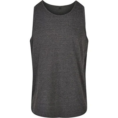 Abbildung von Build Your Brand Herren BB011 Basic Tank T Shirt, Charcoal, XS