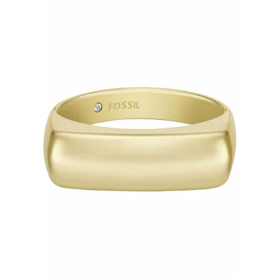 Abbildung von Fossil Damen Siegelring Heritage D Link Glitz Edelstahl goldfarben, JF045867107