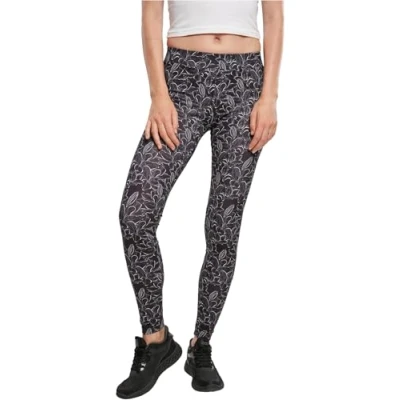 Abbildung von Urban Classics Leggings Hosen, Damen, Größe: Medium, Hibiscus black
