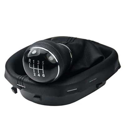 Abbildung von L&amp;P A263 3 Schaltsack Schaltmanschette Schwarz Schaltknauf 6 Gang kompatibel mit VW Touran 1T Caddy III Rahmen Knauf Komplettset Plug Play Ersatzteil für 1T0711113 2K0711113 1T0711456