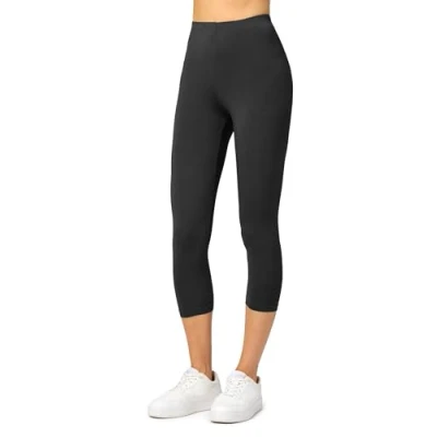 Abbildung von Merry Style Damen Leggings 3/4 Capri aus Viskose MS10 144 (Schwarz, M)