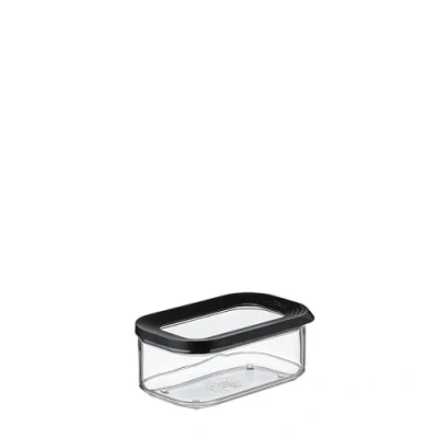 Abbildung von Mepal Transparente Vorratsdosen mit Deckel Lebensmittelbehälter Rechteckige Küchenorganizer &amp; Aufbewahrungsbox aus Kunststoff Vorratsbehälter Luftdicht Stapelbar 425 ml Black
