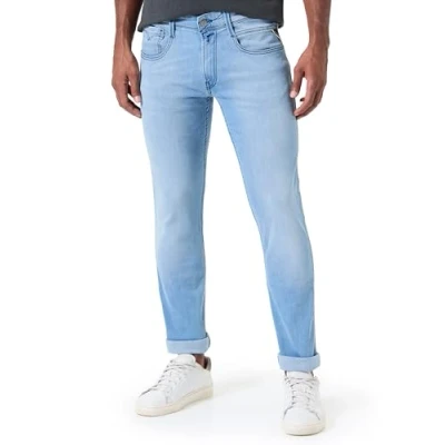 Abbildung von Replay Herren Jeans Anbass Slim Fit mit Power Stretch, Blau (Light Blue 010 1), 33W / 34L