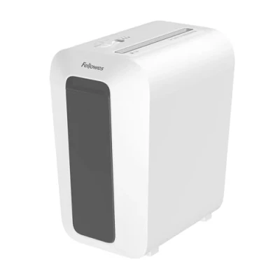Abbildung von Fellowes Aktenvernichter 10 Blatt (P4), Papierschredder mit Partikelschnitt für Zuhause, Büro, Powershred LX65, Schredder 22L Papierkorb und Safesense, LX Design Serie, Weiß