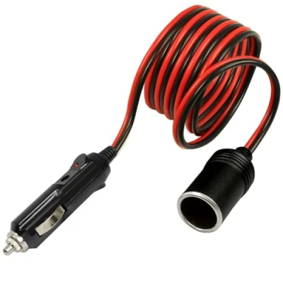 Abbildung von OcioDual zigarettenanzünder 1 Meter, Steckdose, 12v Autozubehör, 12V/24V 15A, stecker, kfz Verlängerungskabel, LED, Wohnwagen