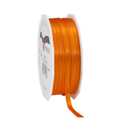 Abbildung von PRÄSENT C.E. Pattberg Satin orange, 50 m Satinband zum Einpacken von Geschenken, 6 mm Breite, Geschenkband Dekorieren &amp; Basteln, Dekoband, Anlass