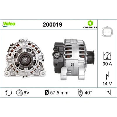 Abbildung von Drehstromgenerator VALEO 200019