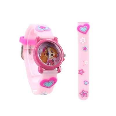 Abbildung von My sweety pop Analoge Armbanduhr zum Lernen von Uhrzeit für Kinder Schule Kindergarten Urlaub Geschenkidee, Paw Patrol Blau
