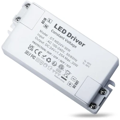 Abbildung von REYLAX LED Trafo 24V 30W, Treiber 1.25A, Netzteil 230V auf 24V, Transformator AC zu DC Schalt Niedervolttrafo, Konstantspannungs Driver für Beleuchtungen, Nicht Dimmbar