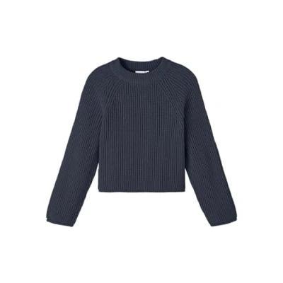 Abbildung von NAME IT Mädchen Nkfvenja Loose Short Knit Strickpullover, Dark Sapphire, 134 EU