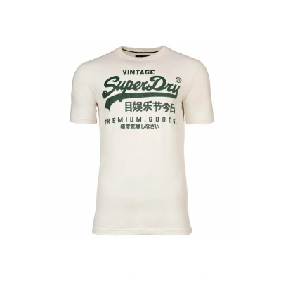 Abbildung von Superdry Classic LOGO Rundhals Tshirt print, Herren, Größe: Medium, Weiß
