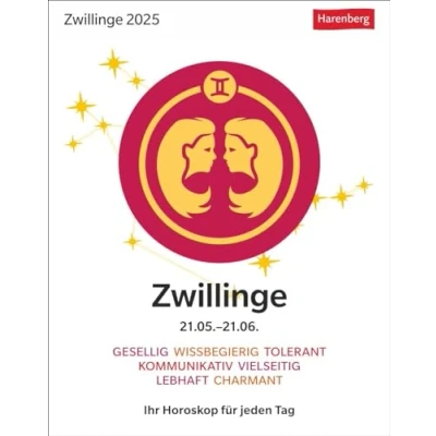 Abbildung von Zwillinge Sternzeichenkalender 2025 Tagesabreißkalender Ihr Horoskop für jeden Tag: Tischkalender mit täglichem Horoskop. Kleiner Kalender ... die Sterne (Sternzeichenkalender Harenberg)