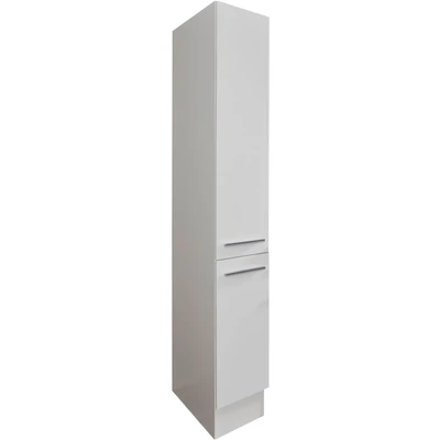 Abbildung von JAZZ 8 Moderner Apothekerschrank Küche in Weiß Hochglanz Geräumiger Hochschrank Küchenschrank mit viel Stauraum 30 x 211 57 cm (B/H/T)