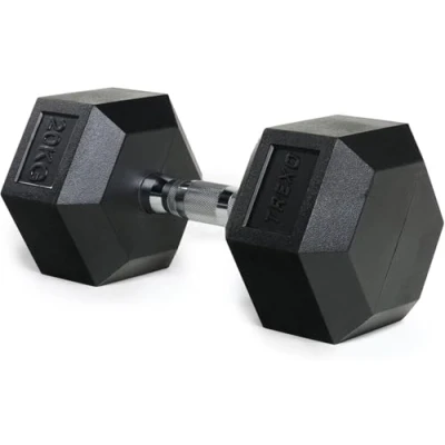 Abbildung von TREXO Hexagon Hanteln 20 kg Hex Kurzhanteln mit Durable Gummierte Gusseisen für Krafttraining Ergonomischen Verchromte Griff Gewichte Training Zuhause Hantel Männer un Frauen