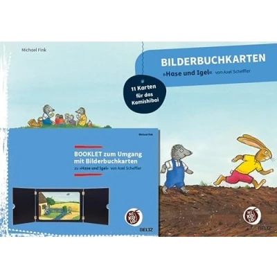 Abbildung von Bilderbuchkarten »Hase und Igel« von Axel Scheffler: 11 Karten für das Kamishibai mit Booklet (Beltz Nikolo)