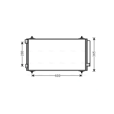 Abbildung von PRASCO CNA5271D Klimakondensator mit Trockner 14,4 11,0 Aluminium 688 R 134a PEUGEOT: 807, CITROËN: C8, LANCIA: Phedra