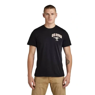 Abbildung von G Star Skeleton DOG Chest Graphic Tshirt print, Herren, Größe: XS, Dk black