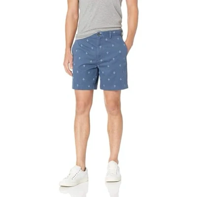 Abbildung von Amazon Essentials Herren Klassisch Geschnittene Chinoshorts, 18 cm, Marineblau Anker, 34W