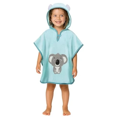 Abbildung von LAYNENBURG Premium Badeponcho Kinder mit Kapuze 100% Baumwolle OEKO TEX Baby Jungen Mädchen Handtuch Poncho Frottee 3 5 Jahre/Koala