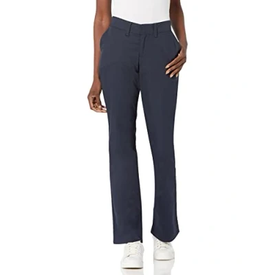 Abbildung von Dickies Damen Flache Vorderseite, Stretch Twill Hose, schmale Passform, Bootcut Khakihose, Dunkles Marineblau, 18 R