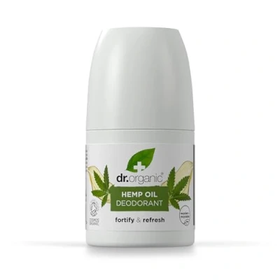 Abbildung von Dr Organic Hanföl Deodorant, Aluminiumfrei, Für Männer und Frauen, Natürlich, Vegan, Tierversuchsfrei, Paraben &amp; SLS frei, Recycelt Recyclebar, Zertifiziert Bio, 50ml