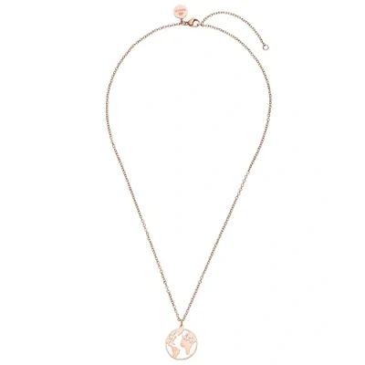 Abbildung von Purelei® World Map Kette Damen (Roségold) Halskette aus langlebigem Edelstahl Wasserfeste 40 45 cm Länge verstellbar für deinen individuellen Look
