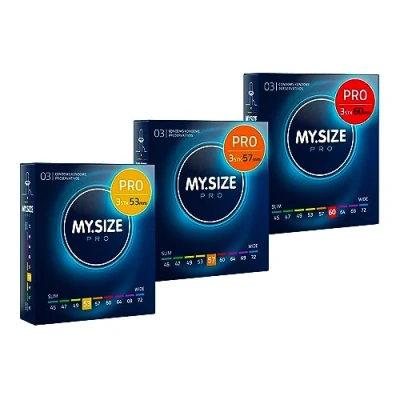 Abbildung von MY.SIZE PRO Kondomset Größe 3,4,5 53,57,60mm, 3x3 Stück Die neue Generation Kondome