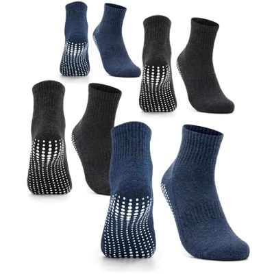 Abbildung von Occulto Herren Stoppersocken 2 4er Pack (Modell: Andi) 4 Paar Schwarz Navy 39 42