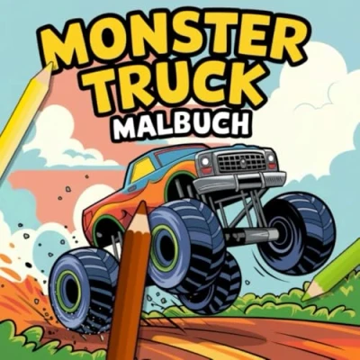 Abbildung von Monster Truck Malbuch: Ein aufregendes Ausmalbuch mit coolen Monstertrucks für kreative Kinder
