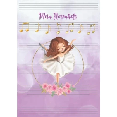 Abbildung von Notenheft für Kinder: Musikheft Din A4 mit 6 Notenlinien ohne Hilfslinien Notenlinienheft Große Linien 100 Seiten Notenblätter Blanko Klavier Musik Leer Notenbuch Anfänger &amp; Schule. Notenblock