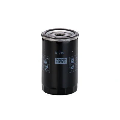 Abbildung von MANN FILTER W 718 Ölfilter 3/4 16 UNF 1B mit einem Rücklaufsperrventil Anschraubfilter