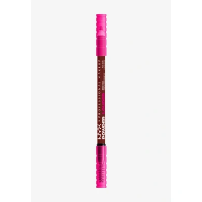 Abbildung von NYX Professional Makeup Augenbrauenstift, Powder Louder Brow Pencil, Mit voluminisierendem Mikrofiber für voller aussehende Augenbrauen, Vegane Formel, Farbton: Black Cherry
