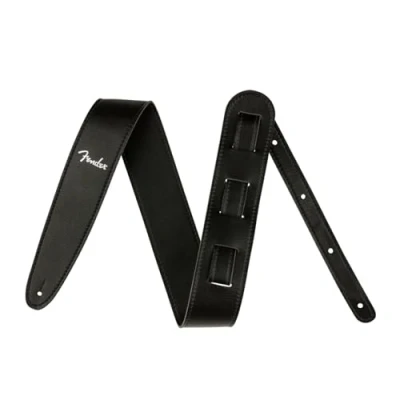 Abbildung von Fender® »VEGAN LEATHER STRAP« Leder Gitarrengurt 6.3cm Breite Farbe: Black