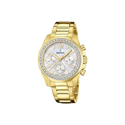 Abbildung von Festina Chronograph »Boyfriend Collection«, Armbanduhr, Quarzuhr, Damenuhr, Stoppfunktion, Edelstahlarmband