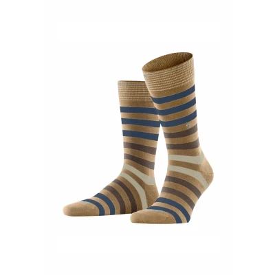 Abbildung von Burlington Streifen Socken, Herren, Größe: 41 46, Brown sugar