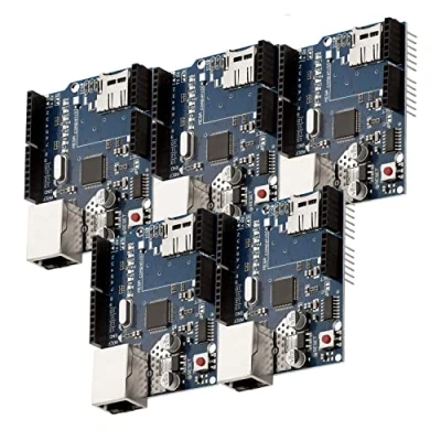Abbildung von AZDelivery 5 x Ethernet Shield W5100 mit MicroSD Karten Slot kompatibel Arduino inklusive E Book!