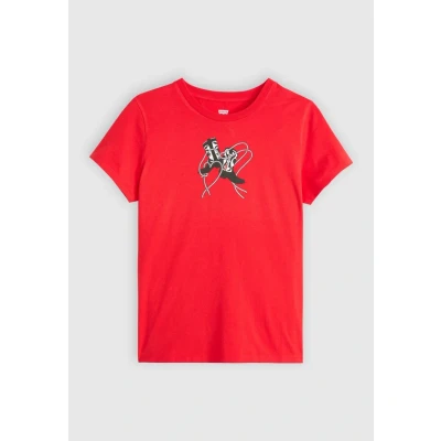 Abbildung von Levi&#039;s THE Perfect TEE Tshirt print, Damen, Größe: XS, True red